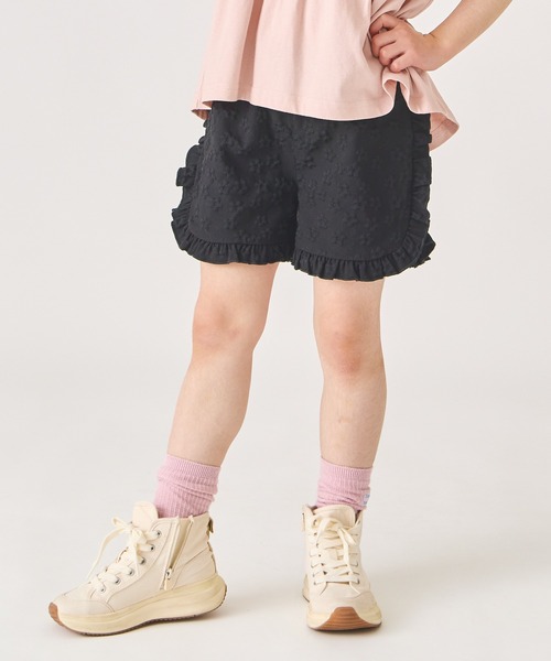 セットアップ 花柄 ショートパンツ シャツ エレガント フリル セール】花柄シャツ＆ショートパンツ セットアップ