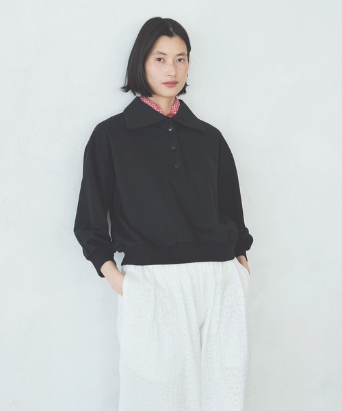 LA MARINE FRANCAISE（マリン フランセーズ）の「フラワージャガードバレルパンツ（その他パンツ・レディース・ホワイト/ブラック・0/1）」の5枚目の写真