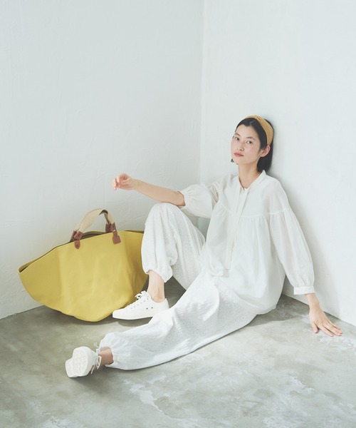 LA MARINE FRANCAISE（マリン フランセーズ）の「フラワージャガードバレルパンツ（その他パンツ・レディース・ホワイト/ブラック・0/1）」の8枚目の写真