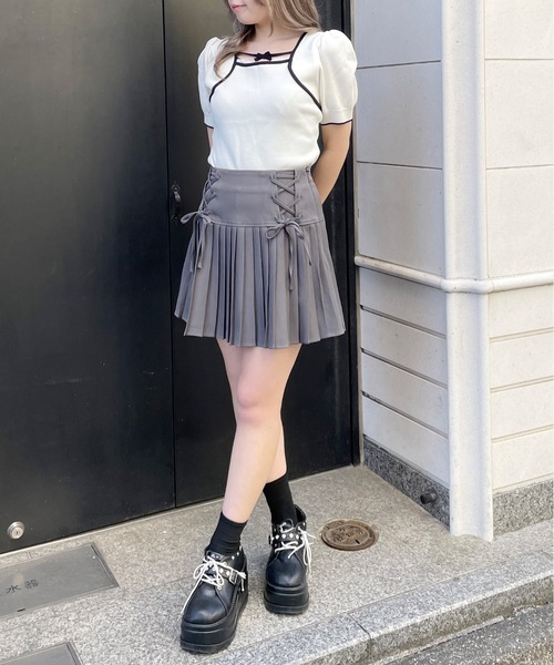 one way（ワンウェイ）の「配色パイピングニット（ニット/セーター・レディース・ブルー系その他/ホワイト/ホワイト系その他・FREE）」の13枚目の写真