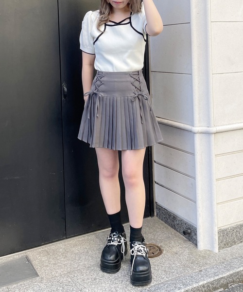 one way（ワンウェイ）の「配色パイピングニット（ニット/セーター・レディース・ブルー系その他/ホワイト/ホワイト系その他・FREE）」の12枚目の写真