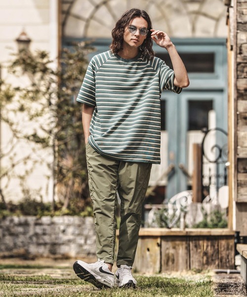 新品未使用 Lサイズ　CAMBIOパッカリングナイロンテーパードパンツ mp13584- パッカリングナイロンテーパードパンツ（その他パンツ