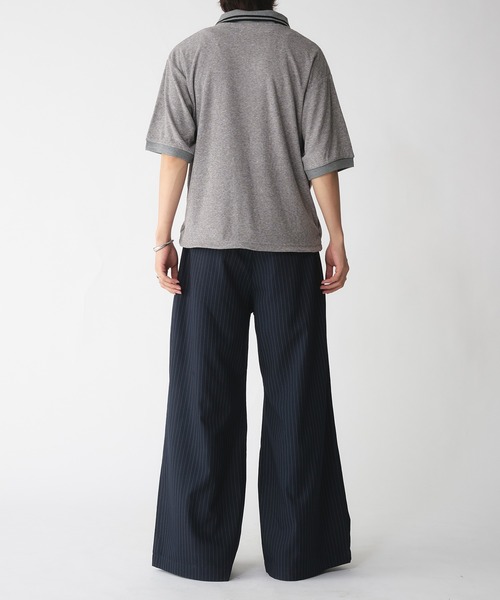 CROSS TUCK WIDE SLACKS PANTS/クロスタックワイドスラックス