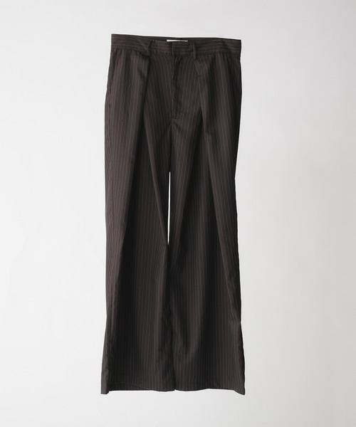 CROSS TUCK WIDE SLACKS PANTS/クロスタックワイドスラックス