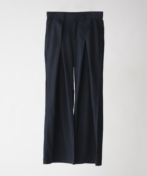 CROSS TUCK WIDE SLACKS PANTS/クロスタックワイドスラックス