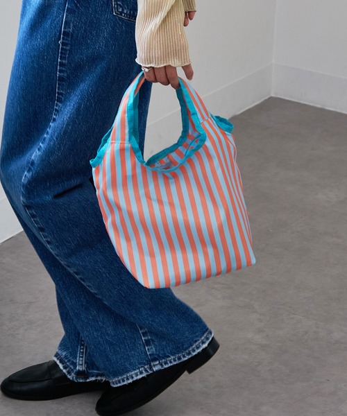 SETUP7（セットアップセブン）の「【SETUP7】コンパクトショッピングバックミニ GLR（エコバッグ/サブバッグ・レディース・ブルー/サックスブルー/レオパード/グリーン/ピンク/グリーン系その他2/オレンジ/パープル・FREE）」の8枚目の写真