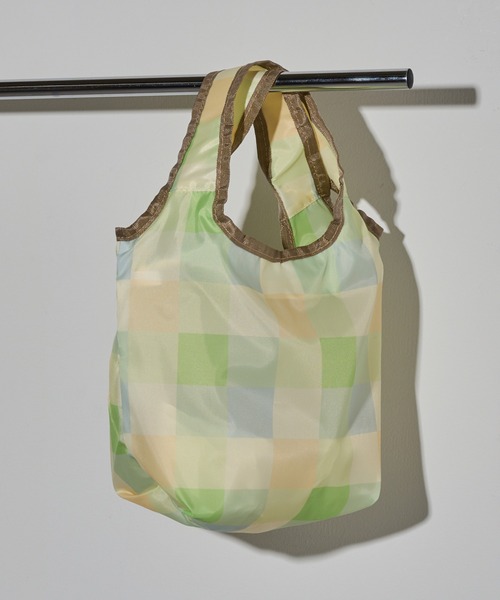 SETUP7（セットアップセブン）の「【SETUP7】コンパクトショッピングバックミニ GLR（エコバッグ/サブバッグ・レディース・ブルー/サックスブルー/レオパード/グリーン/ピンク/グリーン系その他2/オレンジ/パープル・FREE）」の2枚目の写真