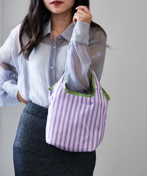 SETUP7（セットアップセブン）の「【SETUP7】コンパクトショッピングバックミニ GLR（エコバッグ/サブバッグ・レディース・ブルー/サックスブルー/レオパード/グリーン/ピンク/グリーン系その他2/オレンジ/パープル・FREE）」の17枚目の写真