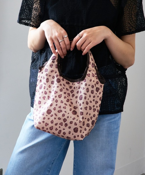 SETUP7（セットアップセブン）の「【SETUP7】コンパクトショッピングバックミニ GLR（エコバッグ/サブバッグ・レディース・ブルー/サックスブルー/レオパード/グリーン/ピンク/グリーン系その他2/オレンジ/パープル・FREE）」の19枚目の写真