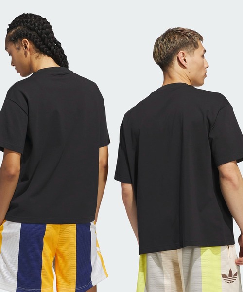 adidas◆Originals カレッジ コットン Tシャツ 2色展開 送料込 セール】Worldwide Hoops カレッジ半袖Tシャツ / アディダス