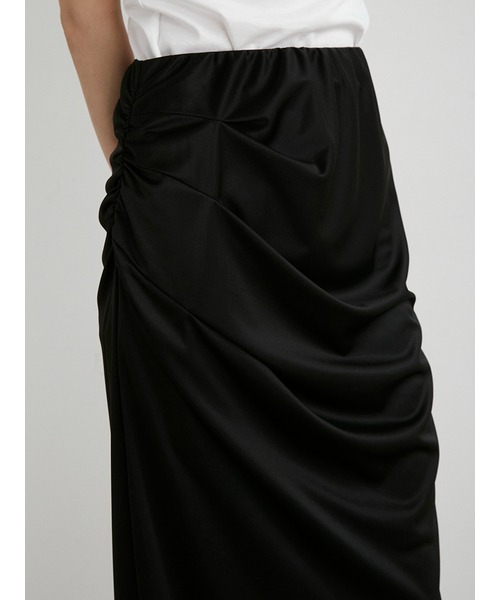 MIESROHE（ミースロエ）の「ﾄﾞﾚｰﾌﾟｲｰｼﾞｰｶｯﾄｽｶｰﾄ（スカート・レディース・ブラウン/ブラック/ホワイト・1/0）」の10枚目の写真