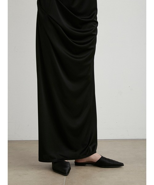 MIESROHE（ミースロエ）の「ﾄﾞﾚｰﾌﾟｲｰｼﾞｰｶｯﾄｽｶｰﾄ（スカート・レディース・ブラウン/ブラック/ホワイト・1/0）」の11枚目の写真