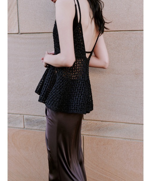 MIESROHE（ミースロエ）の「ﾄﾞﾚｰﾌﾟｲｰｼﾞｰｶｯﾄｽｶｰﾄ（スカート・レディース・ブラウン/ブラック/ホワイト・1/0）」の15枚目の写真