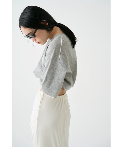 MIESROHE（ミースロエ）の「ﾄﾞﾚｰﾌﾟｲｰｼﾞｰｶｯﾄｽｶｰﾄ（スカート・レディース・ブラウン/ブラック/ホワイト・1/0）」の5枚目の写真