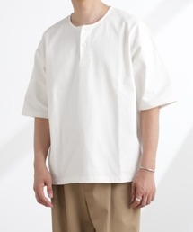 ヘビーオンスワイドヘンリーネックTシャツ 半袖