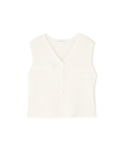 ☆希少☆  レディースベスト ホワイト NATURAL BEAUTY BASIC（ナチュラルビューティーベーシック）の