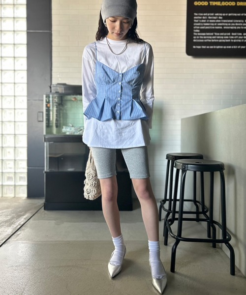 Kotoe（コトエ）の「リブ ハーフレギンス バイカーパンツ（レギンス