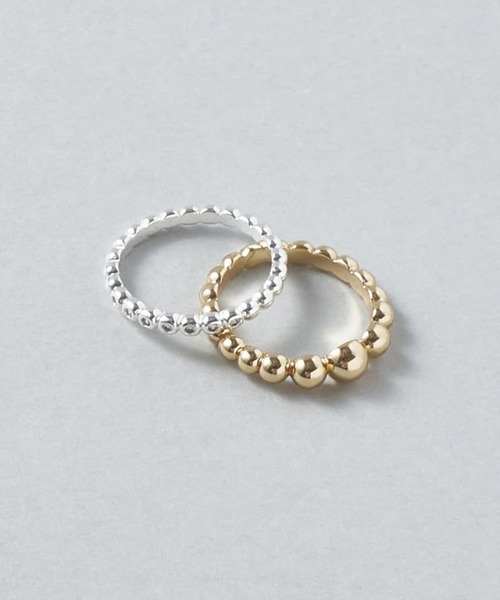 GOLDY(ゴールディ)の「【GOLDY】メタル ボール セット リング 2点セット 5240701※(リング・レディース・ゴールド/シルバー×ゴールド/シルバー・FREE)」の1枚目の写真