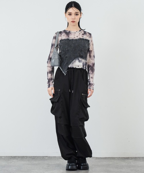 ANAP（アナップ）の「デニムビスチェ ドッキング シアートップス（T