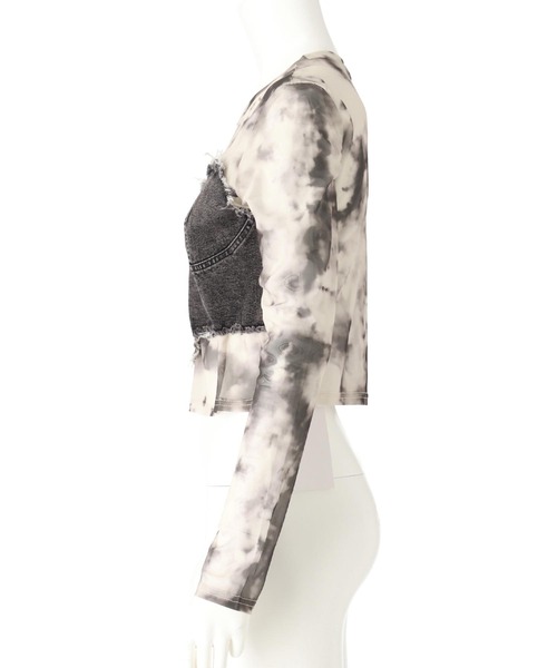 ANAP（アナップ）の「デニムビスチェ ドッキング シアートップス（T