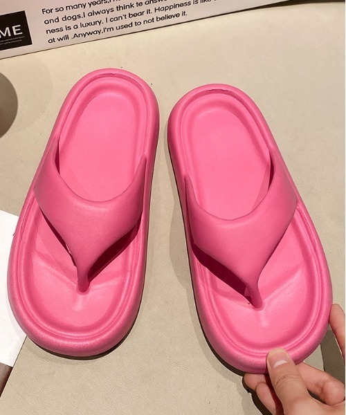 WEGO（ウィゴー）の「WEGO/カラフル軽量厚底サンダル（サンダル・レディース・ピンク/ライム/ブラック・MEDIUM/LARGE）」の7枚目の写真