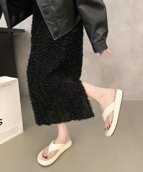 WEGO（ウィゴー）の「WEGO/カラフル軽量厚底サンダル（サンダル・レディース・ピンク/ライム/ブラック・MEDIUM/LARGE）」の14枚目の写真
