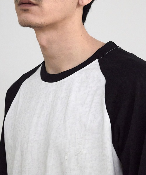 RATTLE TRAP(ラトルトラップ)の「古着風ウォッシュ加工ラグランTシャツ(Tシャツ/カットソー・メンズ・チャコールグレー/ホワイト/ネイビー・M/L)」の13枚目の写真