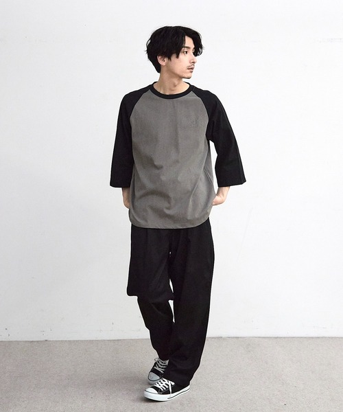 RATTLE TRAP(ラトルトラップ)の「古着風ウォッシュ加工ラグランTシャツ(Tシャツ/カットソー・メンズ・チャコールグレー/ホワイト/ネイビー・M/L)」の17枚目の写真
