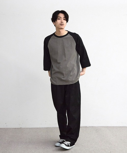 RATTLE TRAP(ラトルトラップ)の「古着風ウォッシュ加工ラグランTシャツ(Tシャツ/カットソー・メンズ・チャコールグレー/ホワイト/ネイビー・M/L)」の18枚目の写真