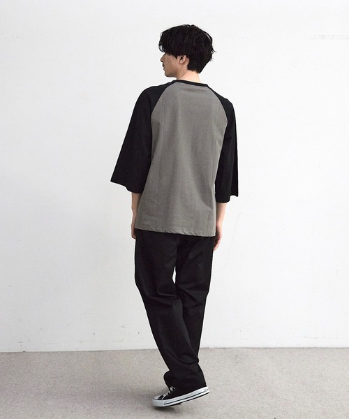 RATTLE TRAP(ラトルトラップ)の「古着風ウォッシュ加工ラグランTシャツ(Tシャツ/カットソー・メンズ・チャコールグレー/ホワイト/ネイビー・M/L)」の20枚目の写真