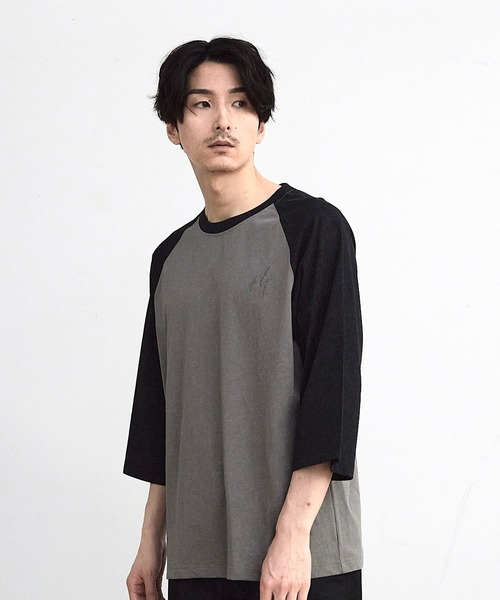 RATTLE TRAP(ラトルトラップ)の「古着風ウォッシュ加工ラグランTシャツ(Tシャツ/カットソー・メンズ・チャコールグレー/ホワイト/ネイビー・M/L)」の22枚目の写真