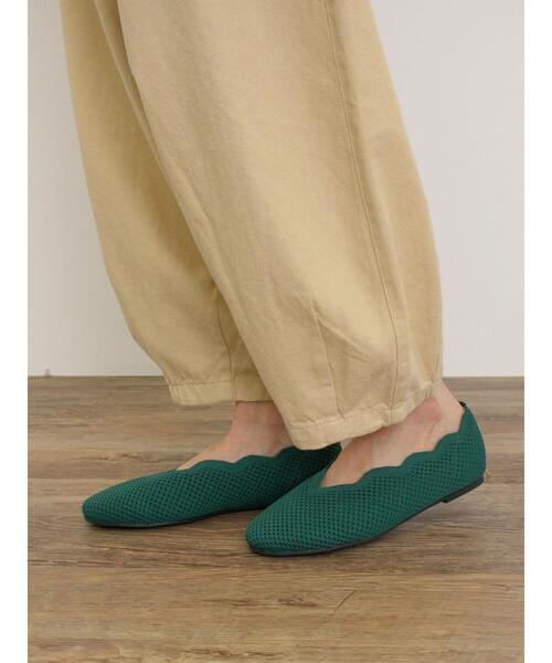 Samansa Mos2(サマンサ モスモス)の「ニットスカラップバレエシューズ(ドレスシューズ・レディース・モカ/ブラック/グリーン・XL/S/L/M)」の10枚目の写真