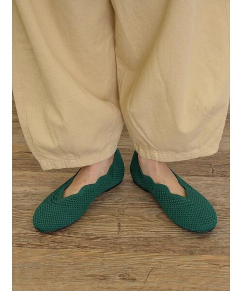 Samansa Mos2(サマンサ モスモス)の「ニットスカラップバレエシューズ(ドレスシューズ・レディース・モカ/ブラック/グリーン・XL/S/L/M)」の11枚目の写真