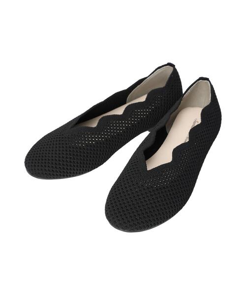 Samansa Mos2(サマンサ モスモス)の「ニットスカラップバレエシューズ(ドレスシューズ・レディース・モカ/ブラック/グリーン・XL/S/L/M)」の20枚目の写真