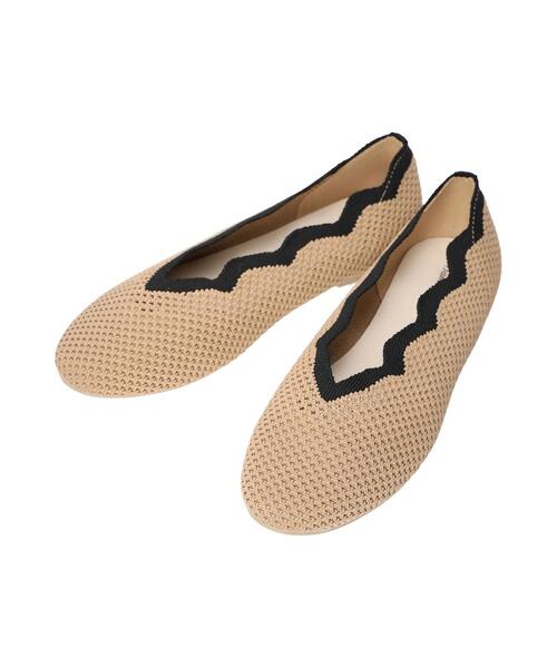 Samansa Mos2(サマンサ モスモス)の「ニットスカラップバレエシューズ(ドレスシューズ・レディース・モカ/ブラック/グリーン・XL/S/L/M)」の22枚目の写真