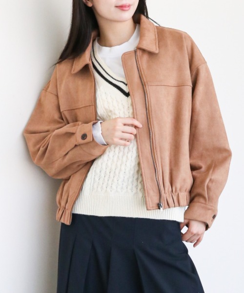 gossip!ロサンゼルス(ゴシップロサンゼルス)の「合成スエード ショートジャケット(その他アウター・レディース・ブラック/モカ/ダークブラウン/キャメル・FREE)」の19枚目の写真