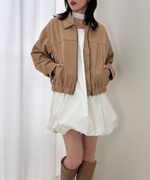 gossip!ロサンゼルス(ゴシップロサンゼルス)の「合成スエード ショートジャケット(その他アウター・レディース・ブラック/モカ/ダークブラウン/キャメル・FREE)」の15枚目の写真