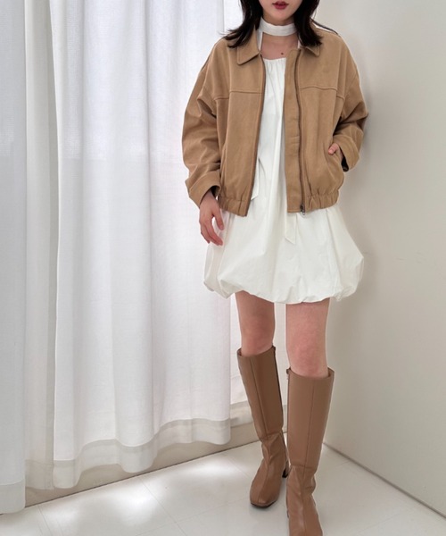 gossip!ロサンゼルス(ゴシップロサンゼルス)の「合成スエード ショートジャケット(その他アウター・レディース・ブラック/モカ/ダークブラウン/キャメル・FREE)」の13枚目の写真