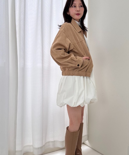 gossip!ロサンゼルス(ゴシップロサンゼルス)の「合成スエード ショートジャケット(その他アウター・レディース・ブラック/モカ/ダークブラウン/キャメル・FREE)」の14枚目の写真