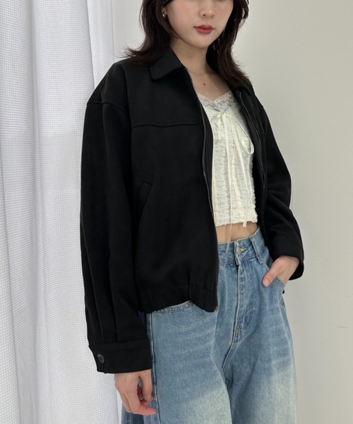 gossip!ロサンゼルス(ゴシップロサンゼルス)の「合成スエード ショートジャケット(その他アウター・レディース・ブラック/モカ/ダークブラウン/キャメル・FREE)」の8枚目の写真