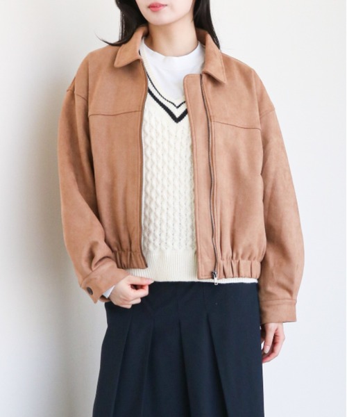 gossip!ロサンゼルス(ゴシップロサンゼルス)の「合成スエード ショートジャケット(その他アウター・レディース・ブラック/モカ/ダークブラウン/キャメル・FREE)」の22枚目の写真