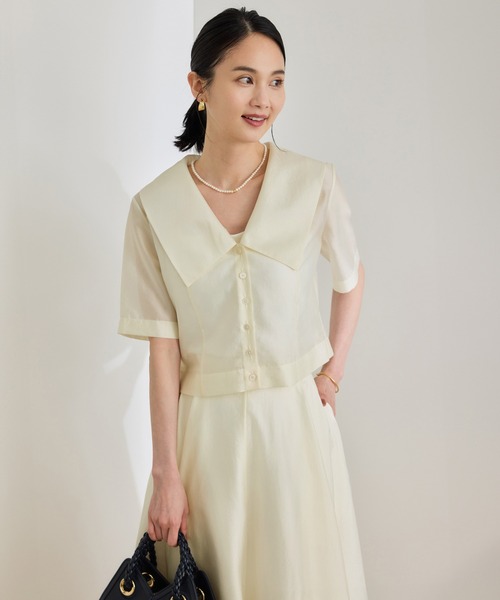 【タグ付き】ROPE ロペ スカラップ刺繍ブラウス ROPE'（ロペ）の「スカラップ刺繍ブラウス（シャツ/ブラウス