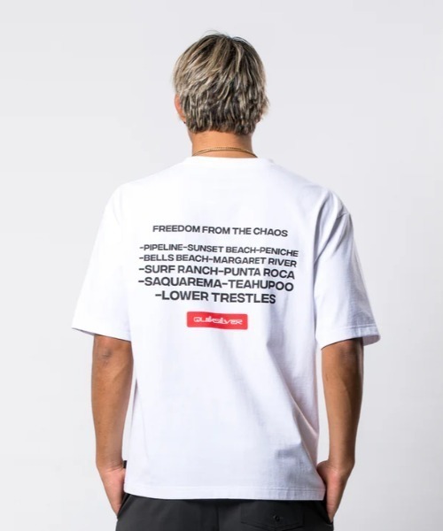 Quiksilver(クイックシルバー)の「ICON OF SURF ST /クイックシルバーバックプリント半袖Tシャツ(Tシャツ/カットソー・メンズ・ブラック/ホワイト・MEDIUM/LARGE/X-LARGE)」の1枚目の写真