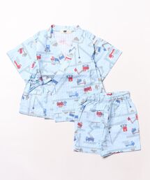 KP BOY（ケーピーボーイ）の「働く車鉄骨プリントサッカー甚平（浴衣）」