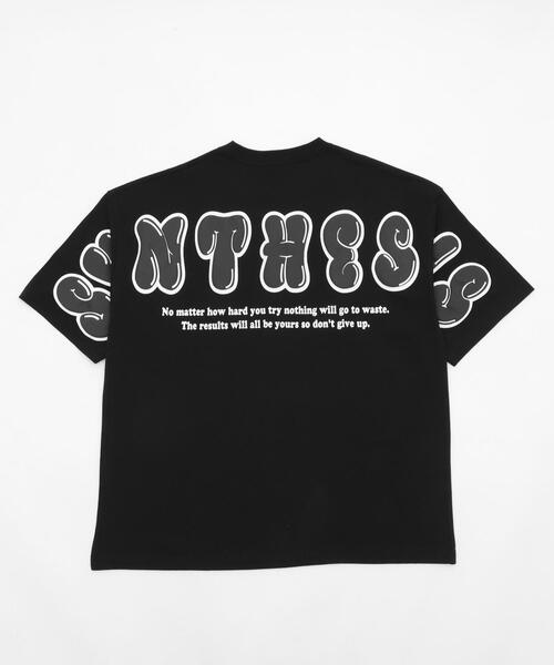 WEGO（ウィゴー）の「WEGO/【2点セット】アクセ付きストレートロゴT（Tシャツ/カットソー・メンズ・ホワイト/ブラック/ベージュ・LARGE/MEDIUM）」の4枚目の写真