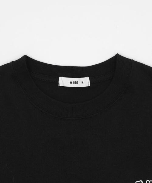 WEGO（ウィゴー）の「WEGO/【2点セット】アクセ付きストレートロゴT（Tシャツ/カットソー・メンズ・ホワイト/ブラック/ベージュ・LARGE/MEDIUM）」の5枚目の写真
