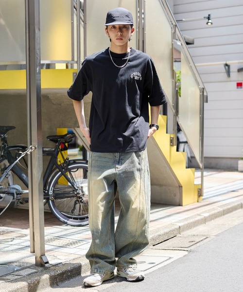 WEGO（ウィゴー）の「WEGO/【2点セット】アクセ付きストレートロゴT（Tシャツ/カットソー・メンズ・ホワイト/ブラック/ベージュ・LARGE/MEDIUM）」の15枚目の写真