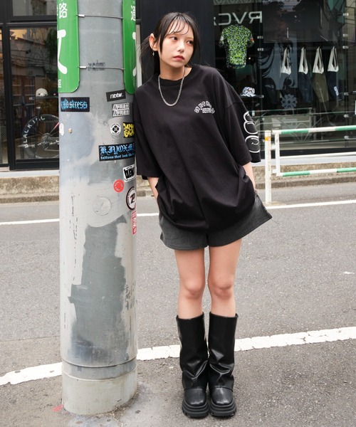 WEGO/【25年春夏新作】【2点セット】アクセ付きストレートロゴT