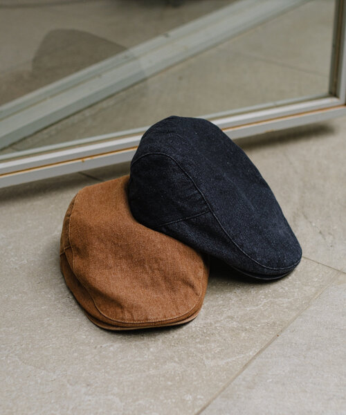 Kastane（カスタネ）の「デニム加工ハンチング（ハンチング/ベレー帽・レディース・ブラック/ブラウン・FREE）」の17枚目の写真