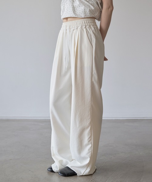 UNE MANSION(ユヌマンション)の「フロントピンタックラブリーレースストリングストレートスラックスパンツ(その他パンツ・レディース・ピンク/アイボリー/ブラック/スカイブルー・FREE)」の17枚目の写真